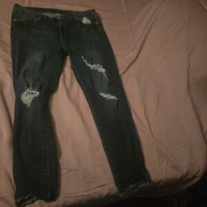 Just USA Black Distressed Skinny Jeans